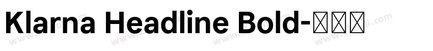 Klarna Headline Bold字体转换